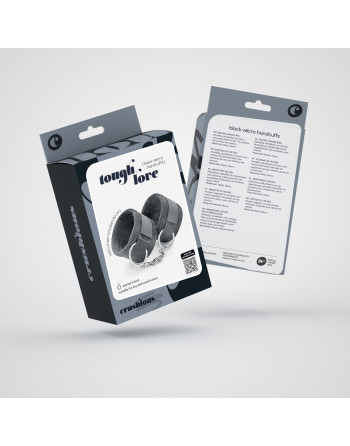 ALGEMAS DE VELCRO TOUGH LOVE COM CORRENTE DE 40CM EXTRA CRUSHIOUS PRETAS ALGEMAS DE VELCRO TOUGH LOVE COM CORRENTE DE 40CM EXTRA CRUSHIOUS PRETAS