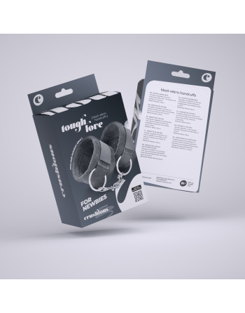 ESPOSAS DE VELCRO TOUGH LOVE CON CADENA DE 40CM EXTRA CRUSHIOUS NEGRAS