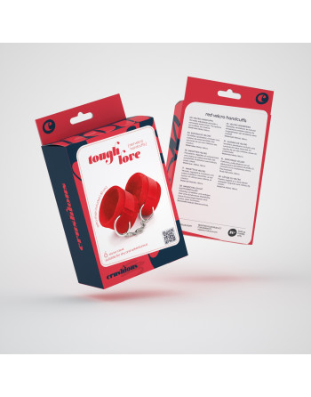 ALGEMAS DE VELCRO TOUGH LOVE COM CORRENTE DE 40CM EXTRA CRUSHIOUS VERMELHAS ALGEMAS DE VELCRO TOUGH LOVE COM CORRENTE DE 40CM EXTRA CRUSHIOUS VERMELHAS