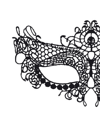 MÁSCARA DE RENDA PRETA MYSTICA CRUSHIOUS MÁSCARA DE RENDA PRETA MYSTICA CRUSHIOUS