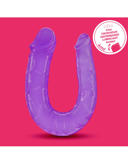 DILDO DUPLO DOUBLE TROUBLE CRUSHIOUS ROXO