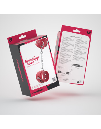 ALGEMAS DE COURO BONDAGE LOVE CRUSHIOUS VERMELHAS