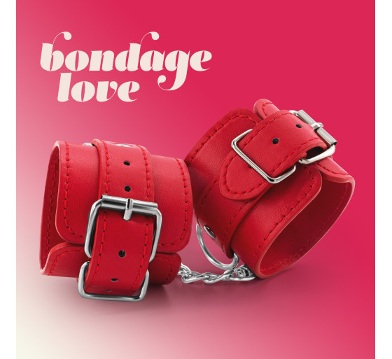 ALGEMAS DE COURO BONDAGE LOVE CRUSHIOUS VERMELHAS