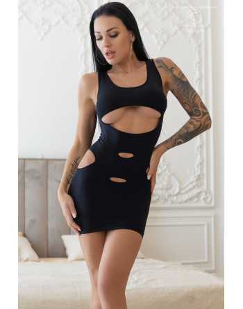 MINI VESTIDO CR-4432 PRETO