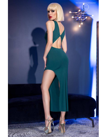 VESTIDO Y TANGA CR-4441 VERDE