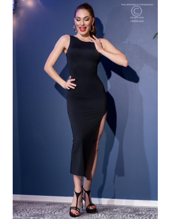 VESTIDO E TANGA CR-4441 PRETO