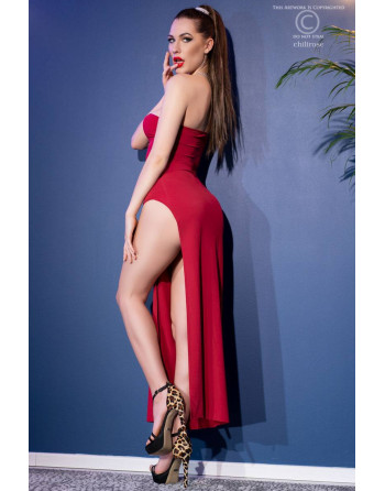 VESTIDO E TANGA CR-4443 VERMELHO