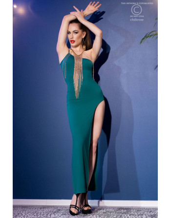 VESTIDO E TANGA CR-4443 VERDE