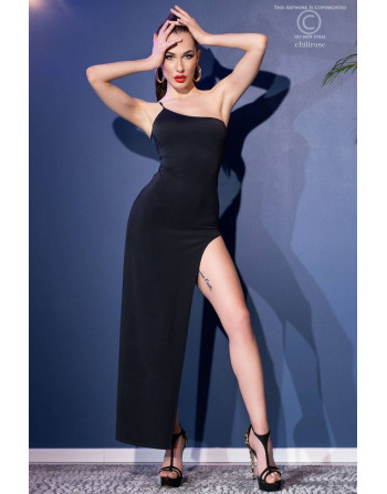 VESTIDO Y TANGA CR-4443 NEGRO