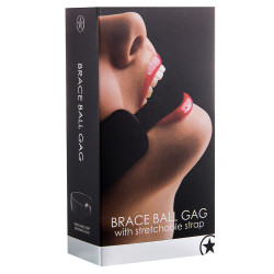 MORDAÇA BRACE BALL GAG PRETA MORDAÇA BRACE BALL GAG PRETA