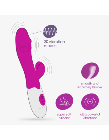 VIBRADOR COM ESTIMULADOR DE CLITÓRIS LOLLIPOP E LUBRIFICANTE À BASE DE ÁGUA INCLUÍDO CRUSHIOUS