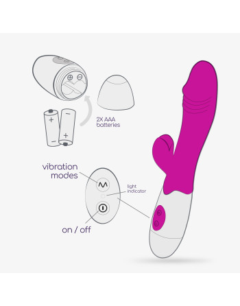 VIBRADOR CON ESTIMULADOR DE CLÍTORIS LOLLIPOP Y LUBRICANTE DE BASE AGUA INCLUIDO CRUSHIOUS
