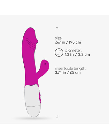 VIBRADOR CON ESTIMULADOR DE CLÍTORIS LOLLIPOP Y LUBRICANTE DE BASE AGUA INCLUIDO CRUSHIOUS