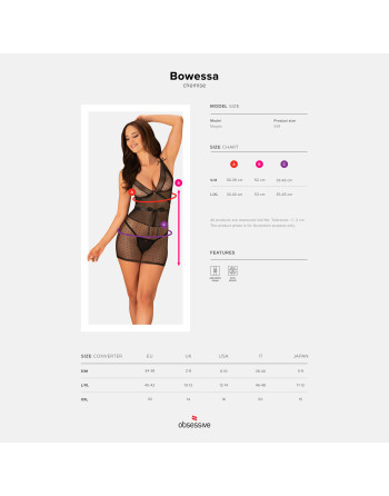 PICARDÍA Y TANGA BOWESSA OBSESSIVE NEGRA