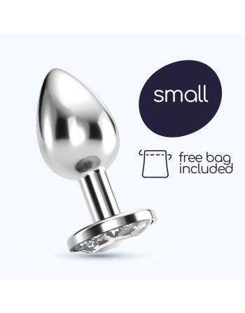 PLUG ANAL JOYA BIJOU TRANSPARENTE PEQUEÑO CRUSHIOUS CON BOLSA ATERCIOPELADA GRATIS