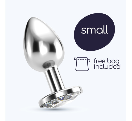 PLUG ANAL JOYA BIJOU TRANSPARENTE PEQUEÑO CRUSHIOUS CON BOLSA ATERCIOPELADA GRATIS