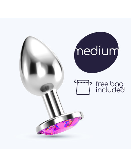 PLUG ANAL JOYA BIJOU ROSA MEDIANO CRUSHIOUS CON BOLSA ATERCIOPELADA GRATIS