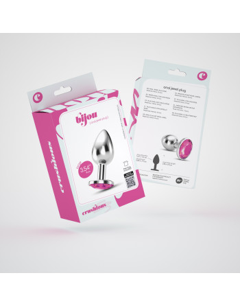 PLUG ANAL JOIA BIJOU ROSA GRANDE CRUSHIOUS COM BOLSA AVELUDADA GRÁTIS