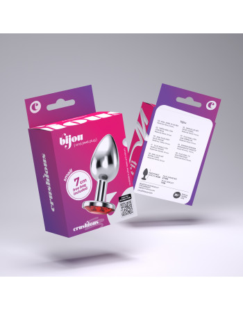 PLUG ANAL JOIA BIJOU VERMELHO PEQUENO CRUSHIOUS COM BOLSA AVELUDADA GRÁTIS