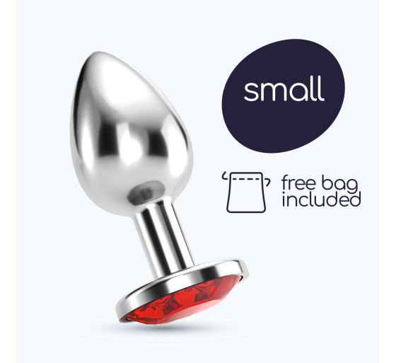 PLUG ANAL JOYA BIJOU ROJO PEQUEÑO CRUSHIOUS CON BOLSA ATERCIOPELADA GRATIS