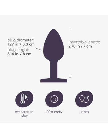 PLUG ANAL JOIA BIJOU VERMELHO MÉDIO CRUSHIOUS COM BOLSA AVELUDADA GRÁTIS