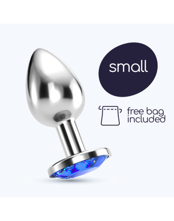 PLUG ANAL JOYA BIJOU AZUL PEQUEÑO CRUSHIOUS CON BOLSA ATERCIOPELADA GRATIS