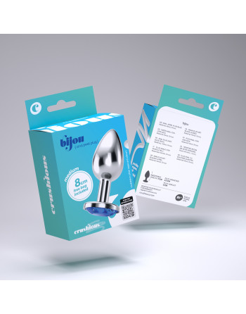 PLUG ANAL JOYA BIJOU AZUL MEDIANO CRUSHIOUS CON BOLSA ATERCIOPELADA GRATIS