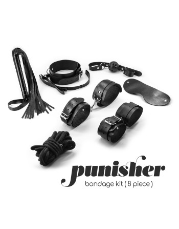 KIT BONDAGE PUNISHER COM 8 PEÇAS CRUSHIOUS