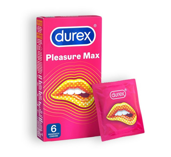 PRESERVATIVOS DUREX PLEASUREMAX 6 UNIDADES