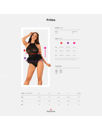 FANTASIA DE EMPREGADA FRILLES OBSESSIVE