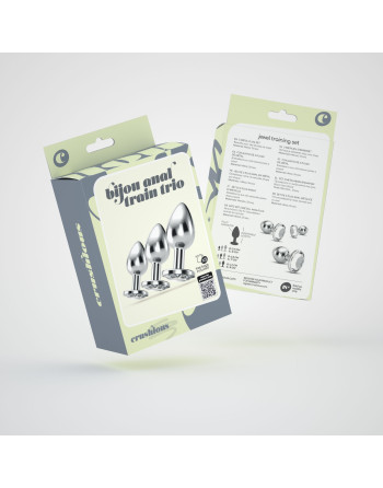 ANAL TRAIN TRIO BIJOU TRANSPARENTE CRUSHIOUS CON BOLSAS INDIVIDUALES GRATIS