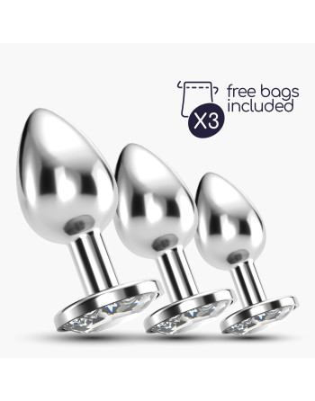 ANAL TRAIN TRIO BIJOU TRANSPARENTE CRUSHIOUS CON BOLSAS INDIVIDUALES GRATIS