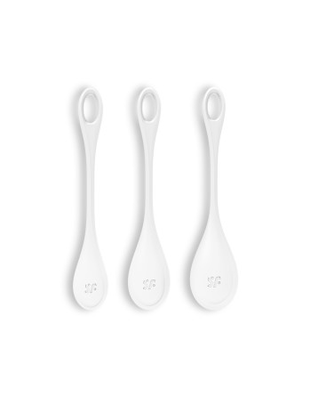 CONJUNTO DE 3 BOLAS KEGEL YONI POWER 1 SATISFYER BRANCAS