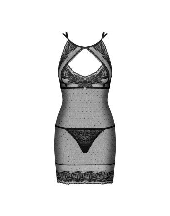 CAMISA DE NOITE E TANGA ALLASTIA OBSESSIVE PRETO