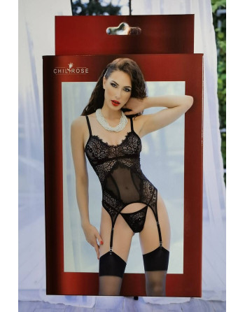 CORSÉ Y TANGA CR-4471 NEGRO