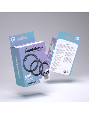 BANDOLEROS CONJUNTO DE ANÉIS DE SILICONE PARA O PÉNIS CRUSHIOUS