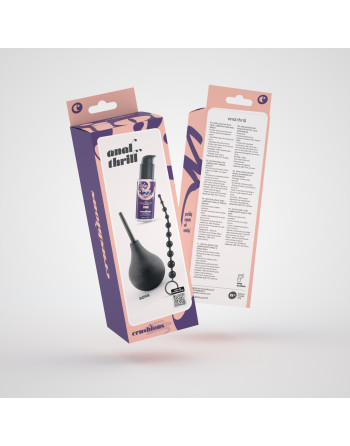ANAL THRILL DUCHA ANAL 90ML CON LUBRICANTE ANAL 50ML Y CADENA ANAL DE 10 PERLAS CRUSHIOUS
