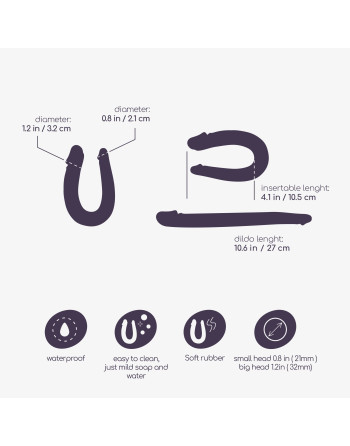 DEEP DIVER DILDO DOBLE CON LUBRICANTE ANAL 50ML CRUSHIOUS ROSA