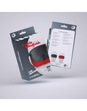 2 VENDAS DE CETIM CRUSHIOUS PRETA & VERMELHA