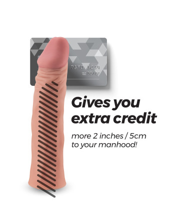 FUNDA DE PENE REALISTA CON EXTENSIÓN DE 2" THE MACHO CRUSHIOUS