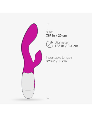 VIBRADOR COM ESTIMULADOR DE CLITÓRIS CHERIE E LUBRIFICANTE À BASE DE ÁGUA INCLUÍDO CRUSHIOUS