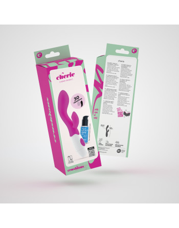 VIBRADOR COM ESTIMULADOR DE CLITÓRIS CHERIE E LUBRIFICANTE À BASE DE ÁGUA INCLUÍDO CRUSHIOUS