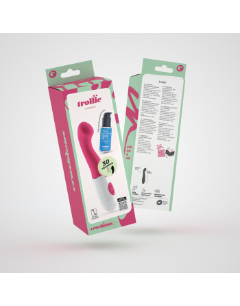 VIBRADOR TROLLIE COM LUBRIFICANTE À BASE DE ÁGUA INCLUÍDO CRUSHIOUS