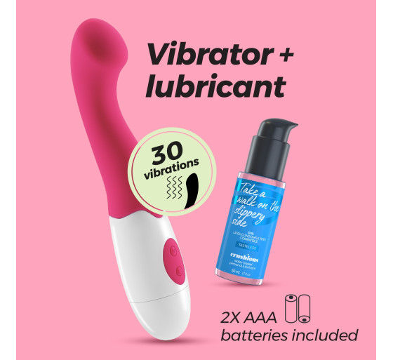 VIBRADOR TROLLIE COM LUBRIFICANTE À BASE DE ÁGUA INCLUÍDO CRUSHIOUS