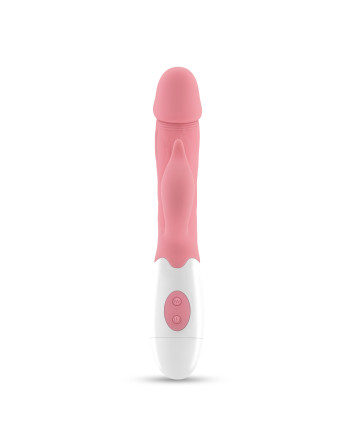 VIBRADOR CON ESTIMULADOR DE CLÍTORIS MOCHI ROSA Y LUBRICANTE DE BASE AGUA INCLUIDO CRUSHIOUS