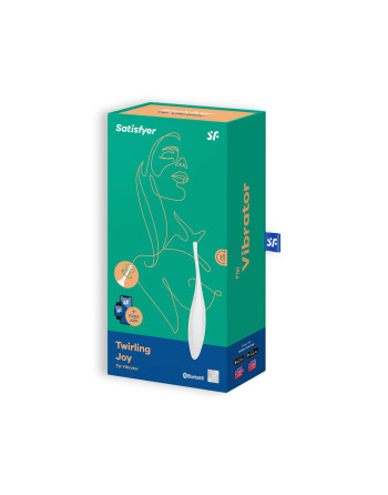 VIBRADOR TWIRLING JOY COM APP SATISFYER BRANCO