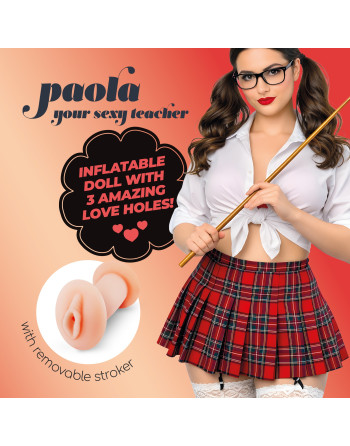 PAOLA LA MAESTRA MUÑECA INFLABLE CON MASTURBADOR