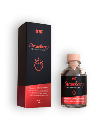 GEL DE MASSAGEM COM SABOR A MORANGO INTT 30ML