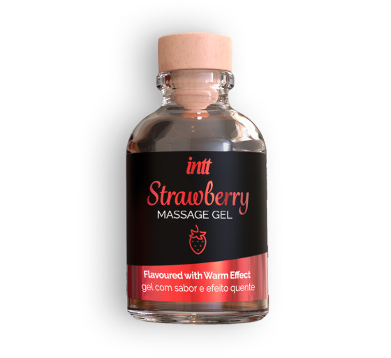 GEL DE MASSAGEM COM SABOR A MORANGO INTT 30ML