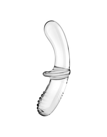 DILDO DE VIDRO DOUBLE CRYSTAL TRANSPARENTE SATISFYER